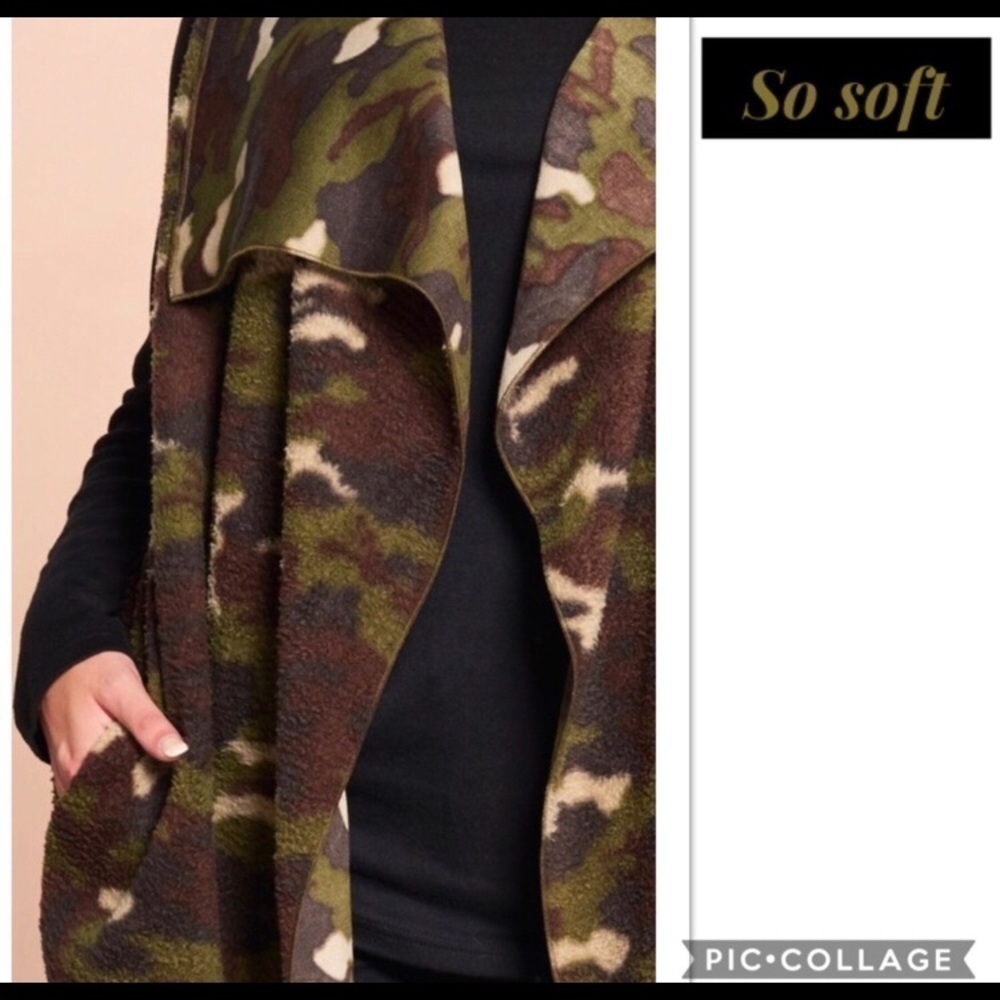 SALE!! Cute Diva Plus Camouflaged Vest - Picture 3 of 4